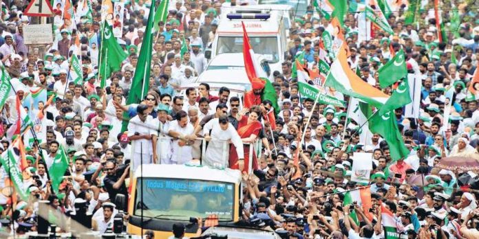rahul gandhi road show wayanad