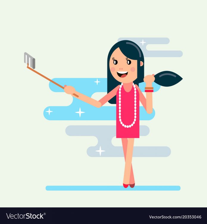girl shoot selfi