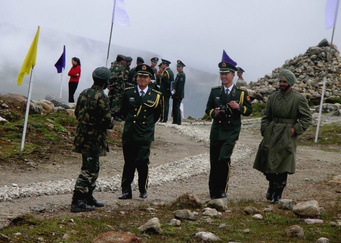 thediplomat-a-meeting-of-indian-and-chinese-army-personnel-at-bumla-credit-rajeev-bhattacharyya
