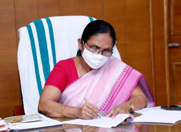 kk shylaja KK Shylaja; Today's Kerala Covid Report