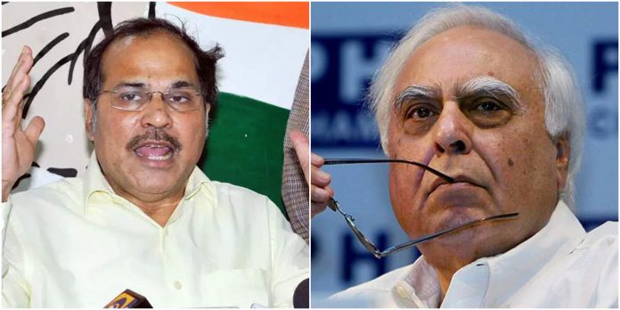 Adhir Ranjan Chowdhury against Kapil Sibal Adhir Ranjan Chowdhury against Kapil Sibal