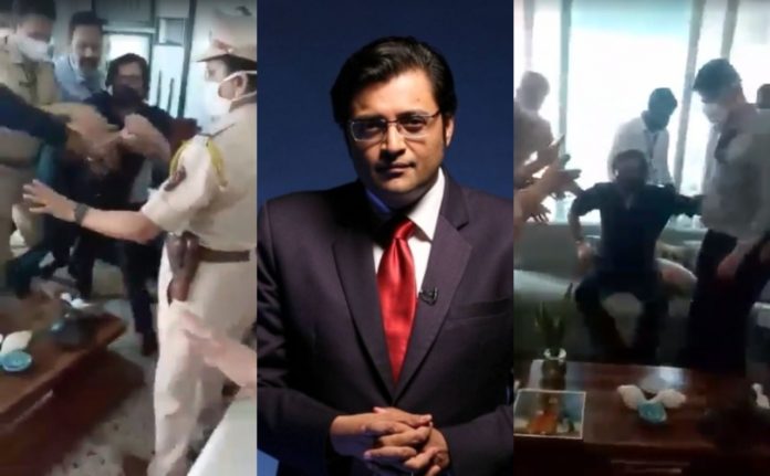 arnab-goswami-not-cooperate-with-mumbai-police-video-viral