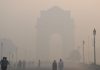 Delhi under smoky mist