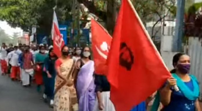 CPM Alappuzha Protest CPM Protest in Alappuzha