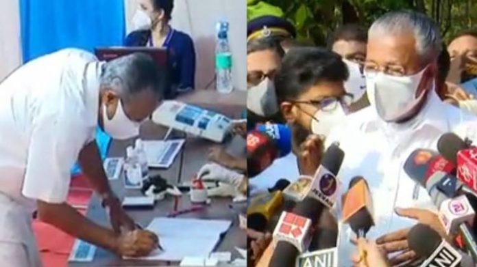 pinarayi-vijayan-casts-vote