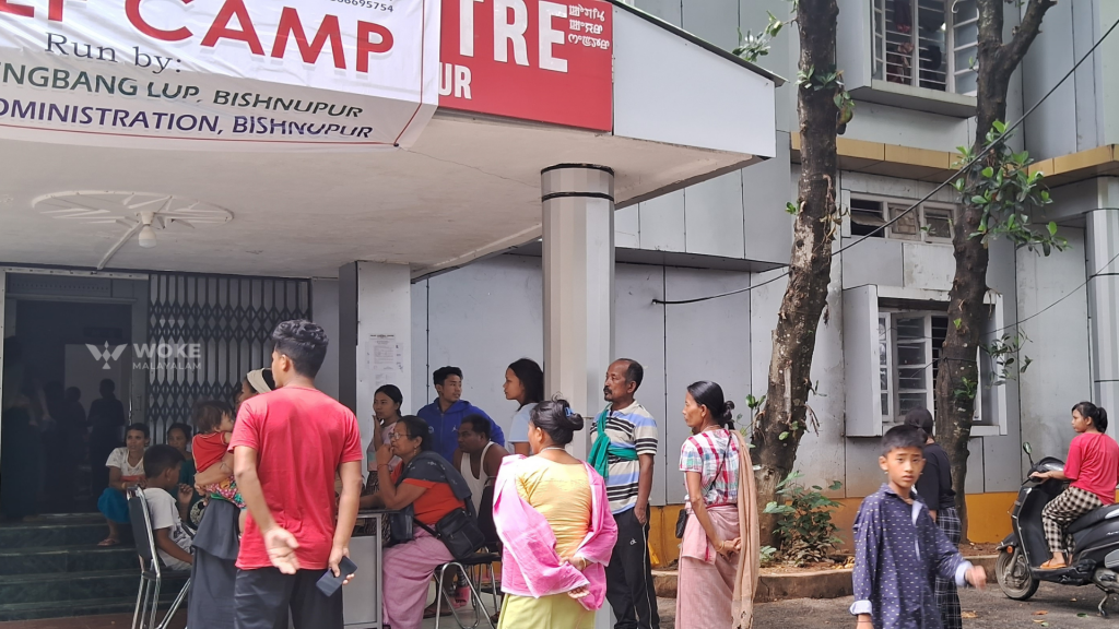 Bishnupur Metei relief camp at bishnupur, manipur