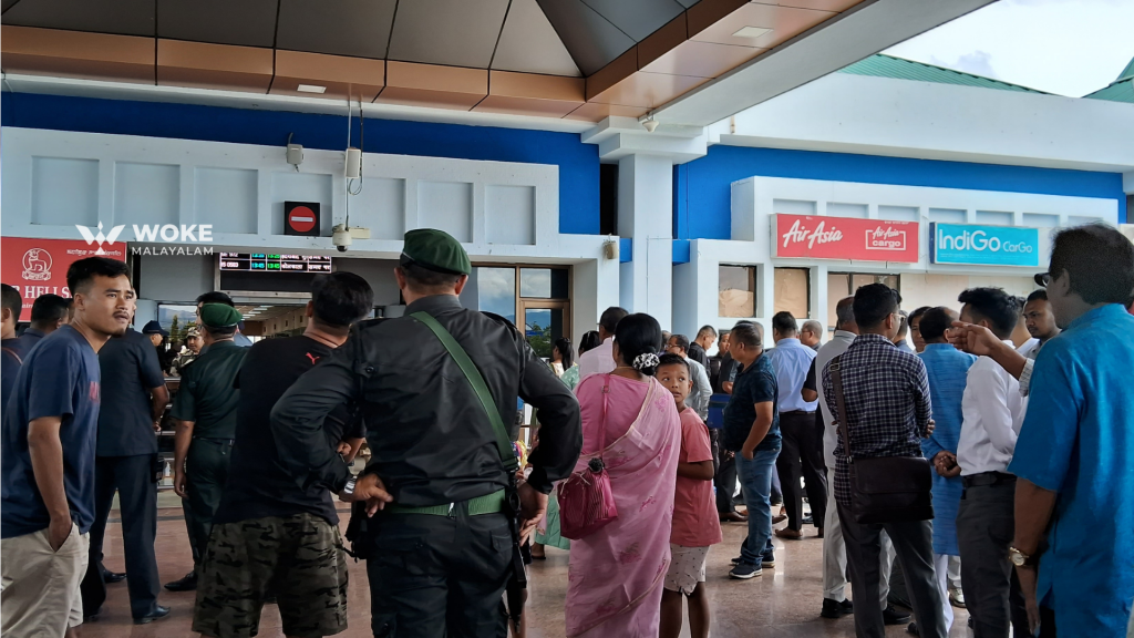 imphal airport passangers airport security force