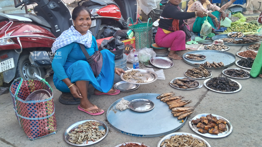 women sellin fish at ima market imphal manipur